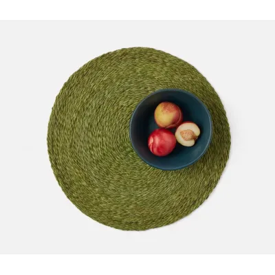 Jordan Fern Green Round Placemat Twisted Abaca, Pack of 4