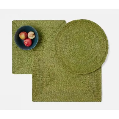 Jordan Fern Green Round Placemat Twisted Abaca, Pack of 4