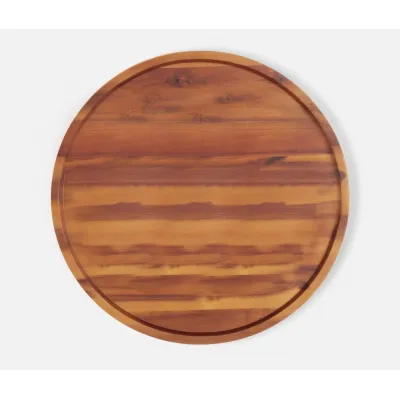 David Natural Acacia Wood, Lazy Susan, 24"D
