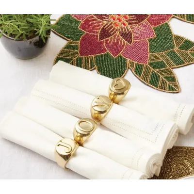 Clark Gold Napkin Ring, Heart