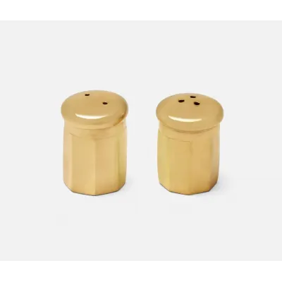 Duke Gold, Set of 2 Salt and Pepper Shakers, Mini, Metal, Boxed