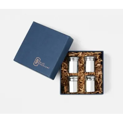Duke Pewter Set of 2 Salt And Pepper Shakers Metal Boxed