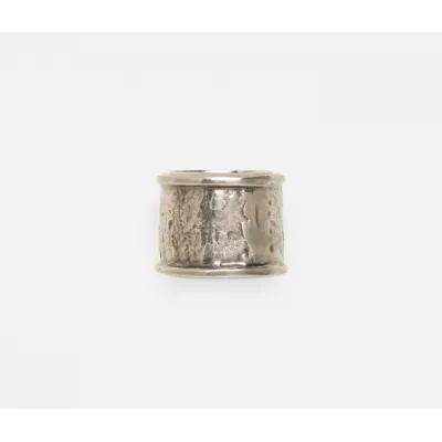 Melvin Antiqued Pewter, Napkin Ring, Brass, Boxed Set of 4