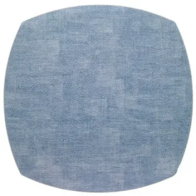 Allure Ice Blue Elliptical Square Placemat Pack of 4