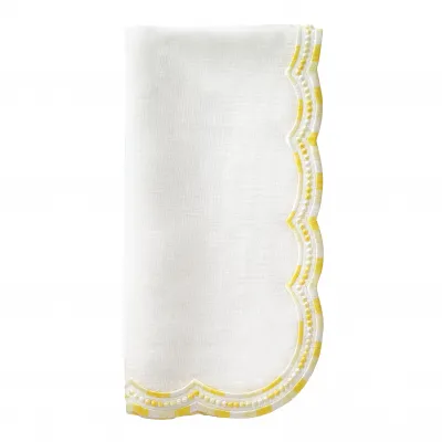 Belgravia Yellow 21" Napkins, Set of 4