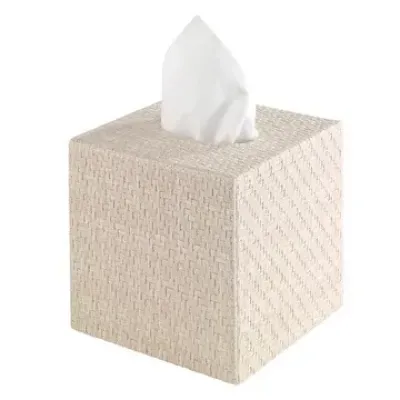 Wicker Cream Tissue Box