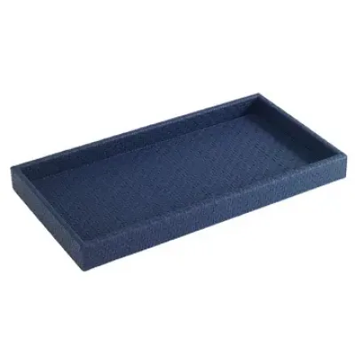 Wicker Navy Vanity Tray