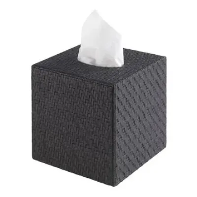 Wicker Black Tissue Box