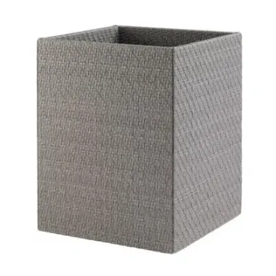 Wicker Gray Waste Basket