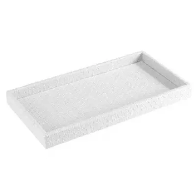 Wicker White Vanity Tray