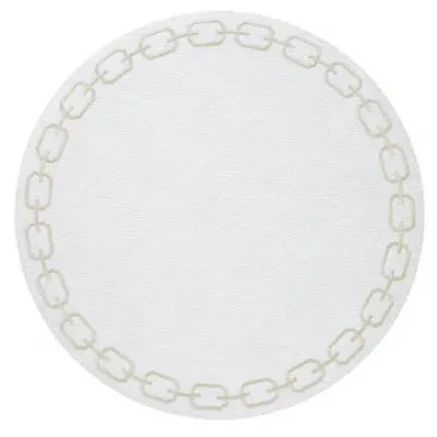 Chains White Gold 15" Round Placemats, Set of 4
