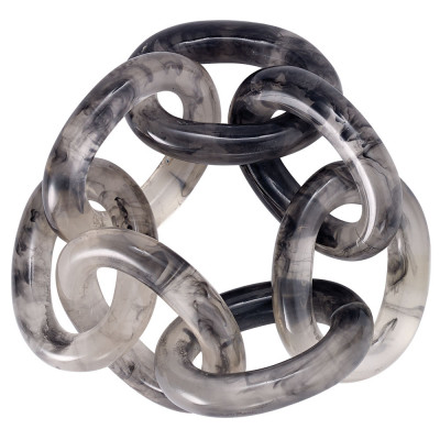 Chain Link Smoke Napkin Ring, Set of Four