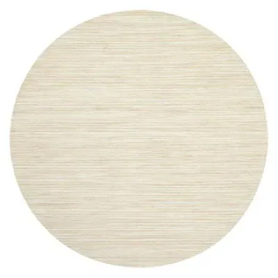 Grasscloth Ecru Round Placemat 15" Pack of 4