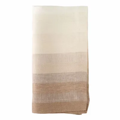 Gradient Stripe Beige 22" Napkin, Set of 4