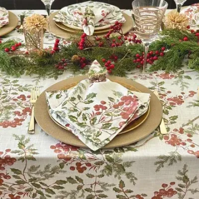 Holly Berry Table Linens