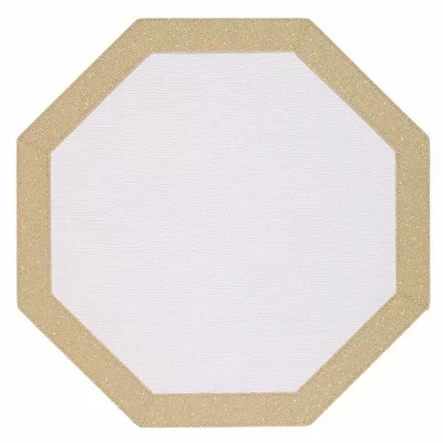 Bordino Gold Sparkle Octagon mat, Set of 4