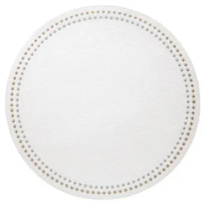 Pearls Pure White Gold Silver Placemat Pack of 4