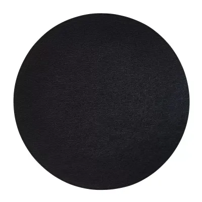 Presto Black 15" Round Placemats, Set of Four