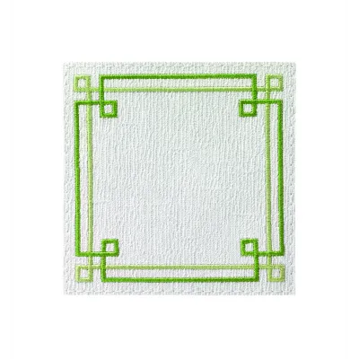 Link White Green Coasters, Set of 4