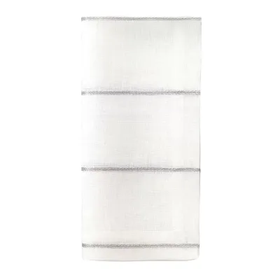 Metallic Thread Silver 22" Napkin, Set of 4