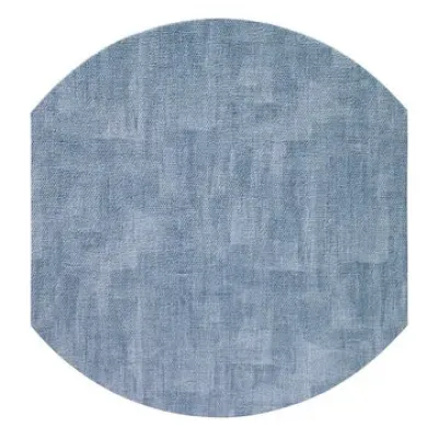 New Luster Ice Blue Elliptic Placemat 16" Pack of 4