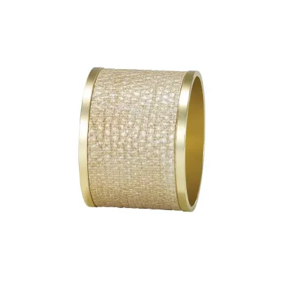 Luster Gold/Gold Napkin Rings, Set of Four