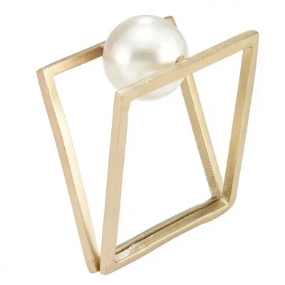 Floating Pearl Napkin Ring, Set of 4