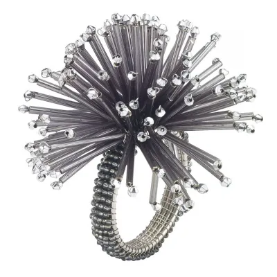 Urchin Silver Napkin Ring, Set of 4