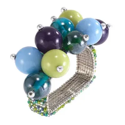 Jubilant Blue/Teal Napkin Ring Pack of 4