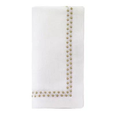Pearls Gold 21" Napkin, Set of 4