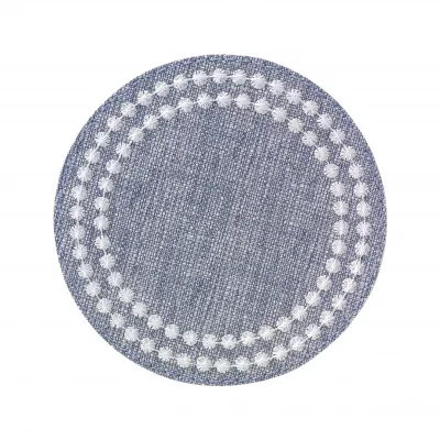 Pearls Bluebell White Coaster, Set of 4