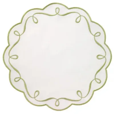 Ribbon Twirl Willow Round Placemat Pack of 4