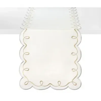 Ribbon Twirl Gold Silver Runner 15"x55"