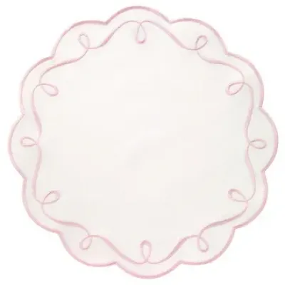 Ribbon Twirl Rose Round Placemat Pack of 4
