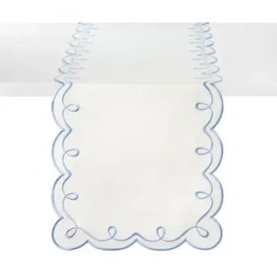 Ribbon Twirl Ice Blue Runner 15"x55"