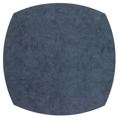 Stingray Navy 16" Square Elliptic Placemat, Set of 4
