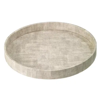 Luster Birch Round Tray