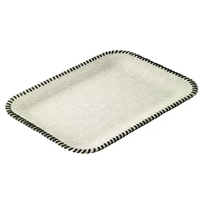 Whipstitch Beige Flat Tray
