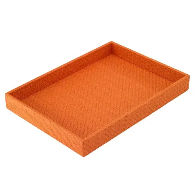 Wicker Pumpkin Rectangle Tray