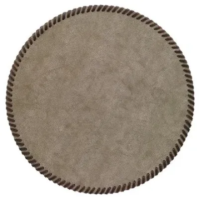Whipstitch Bronze Round Placemat 15" Pack of 4