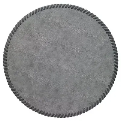 Whipstitch Pewter Round Placemat 15" Pack of 4