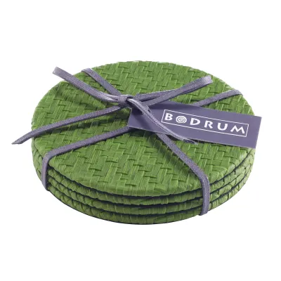 Wicker Grass Coaster, Set of 4