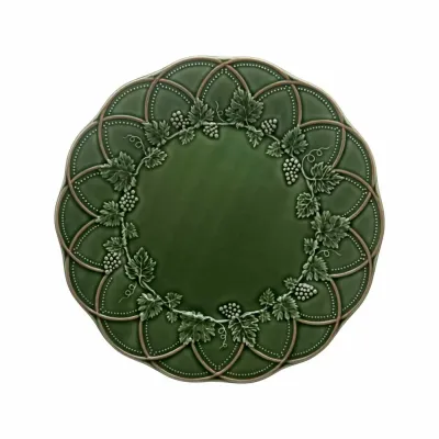 Hunting Green/Brown Snack Plate 24 Boar (Special Order) 9.4 in