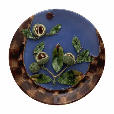Arte Bordallo Large Plate With Chestnuts (Special Order)