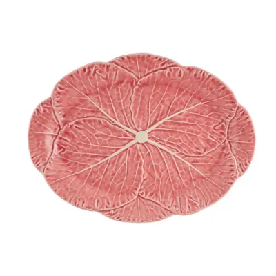 Cabbage Pink Oval Platter Large