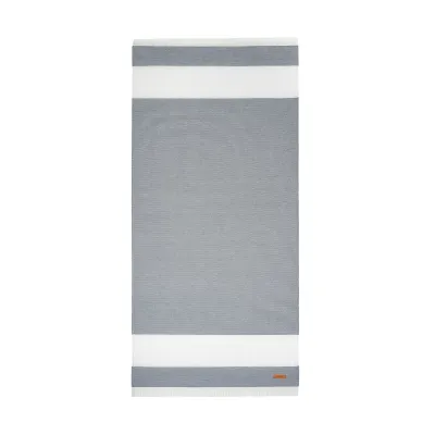 Corsica Beach Towel 35" x 72" White/Navy