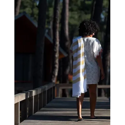 Costa Nova Beach Towel 35" x 72" Mustard
