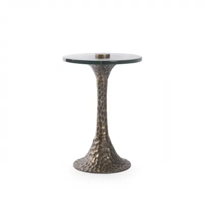 Archer Antique Brass Accent Table