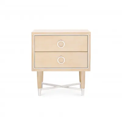 Adrian 2-Drawer Side Table Wheat