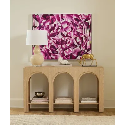 Asha Purple Framed Canvas